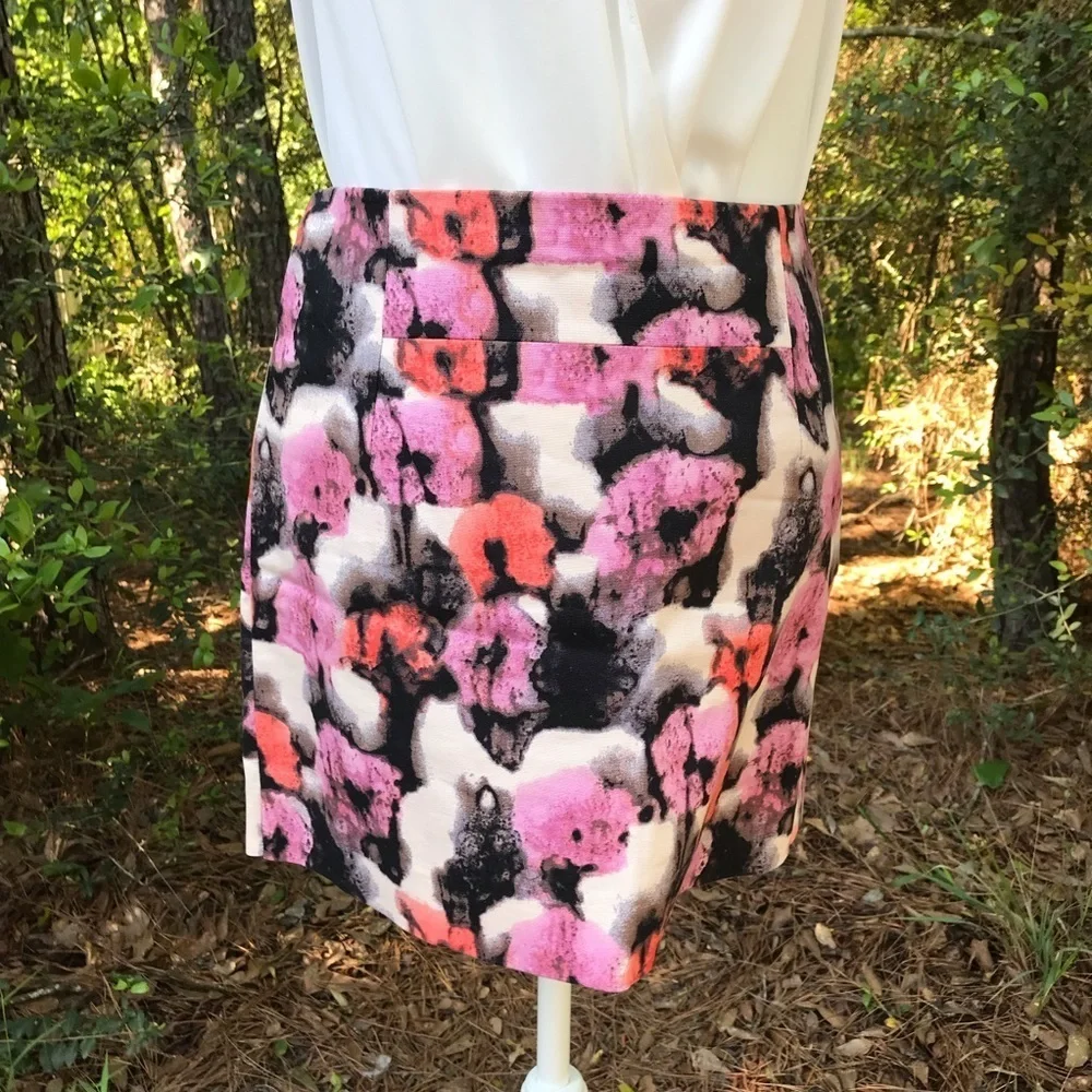J Crew Floral Mini Skirt Size 4